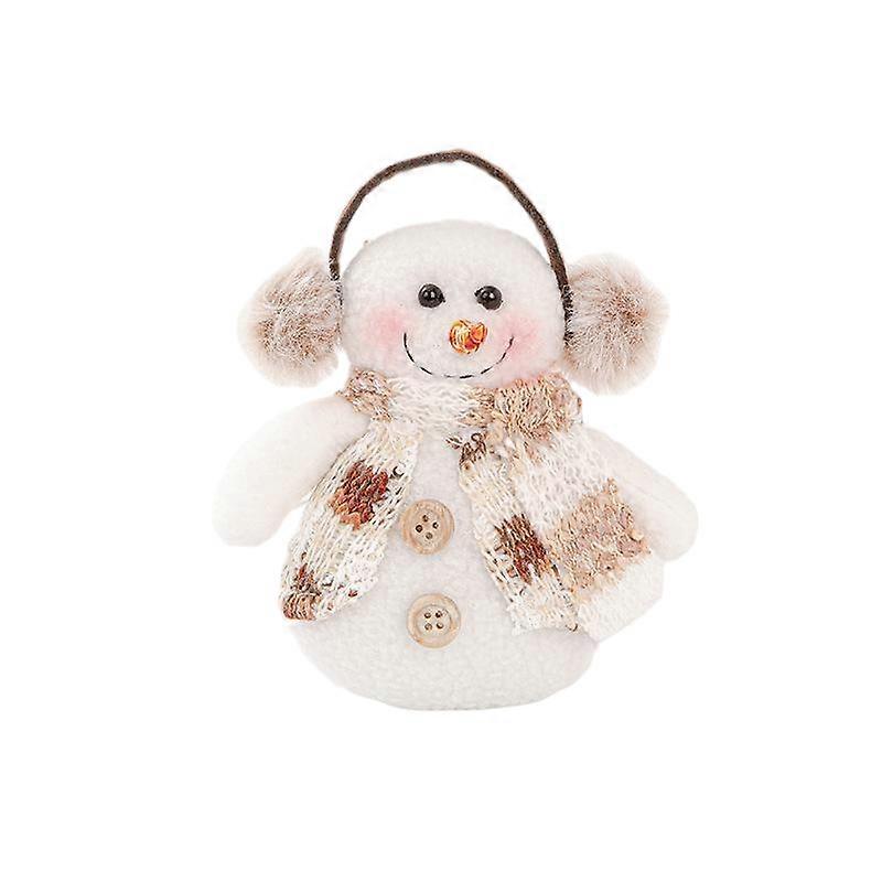 Decorative hanging plush toys in snowman, Santa Claus, and reindeer styles to add a Christmas atmosphere