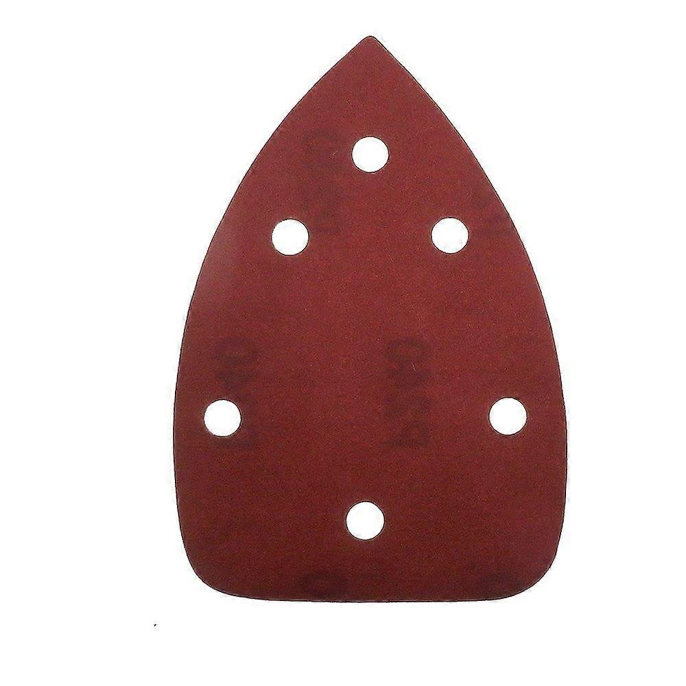 Mouse Triangle Sanding Sheets 140x90mm 6Hole HookandLoop Red, 401000 Grits, For Wood Sanding, 20 Pcs