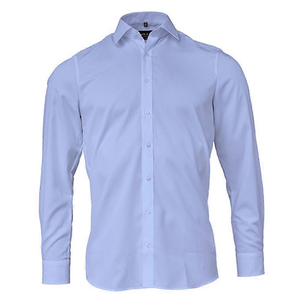Marvelis Herren Chambray Slim Langarmshirt