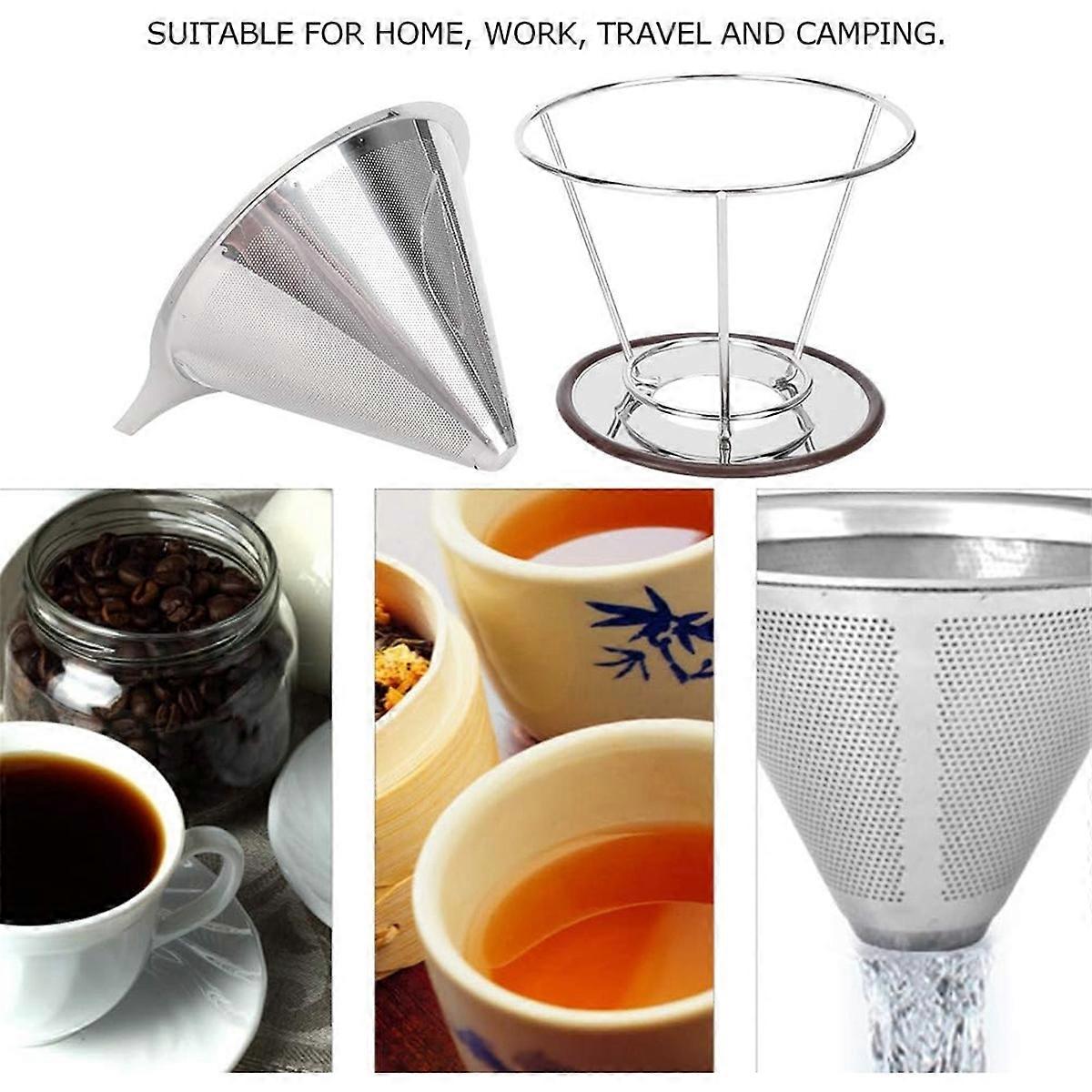 Reusable Stainless Steel Double Layer Coffee Filter