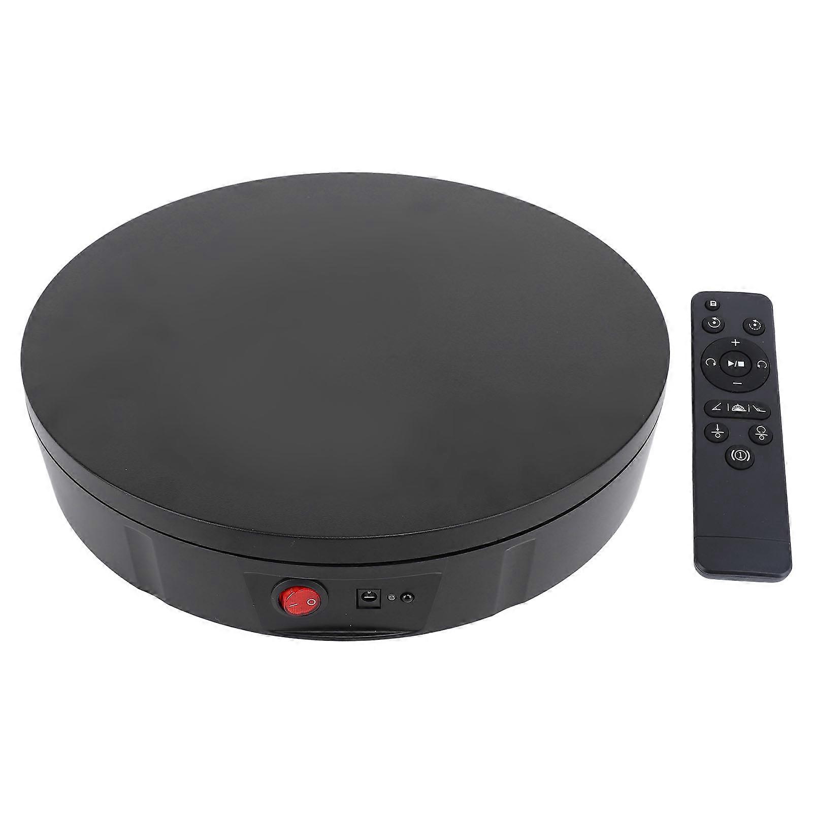 Remote Control 30cm Motorized 360° Rotating Display Stand Black