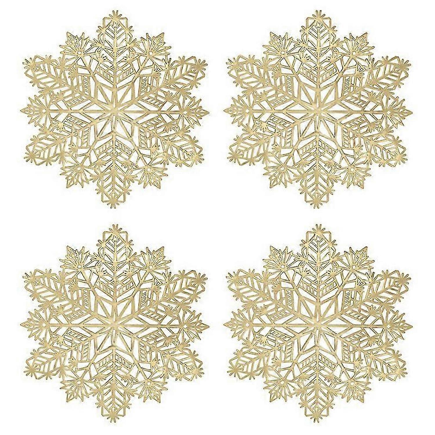 Snowflake Placemats Decorations Red Snowflake Tablemats B