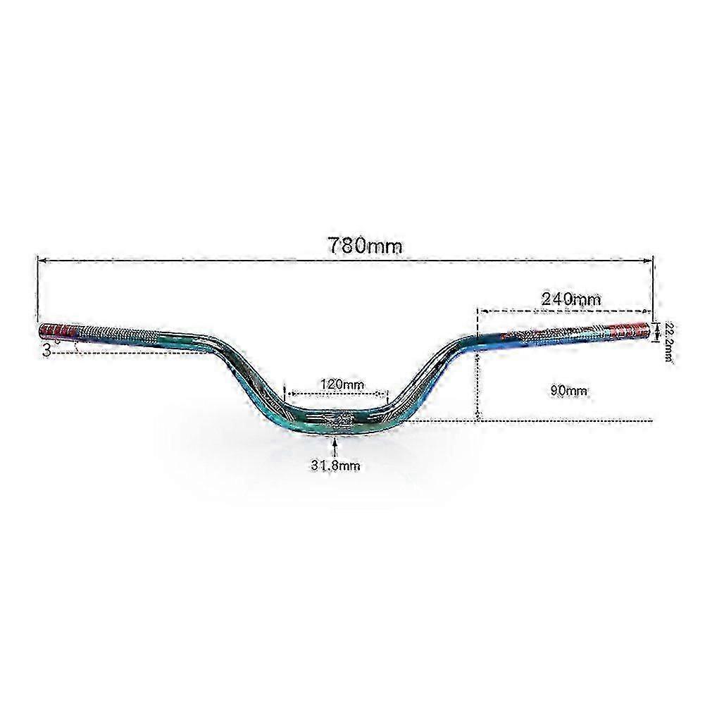 MTB Heightened risers Handlebar Crossbar With Large Angle Swallow Shaped Handlebar 720/780mm Biker Cycling Part