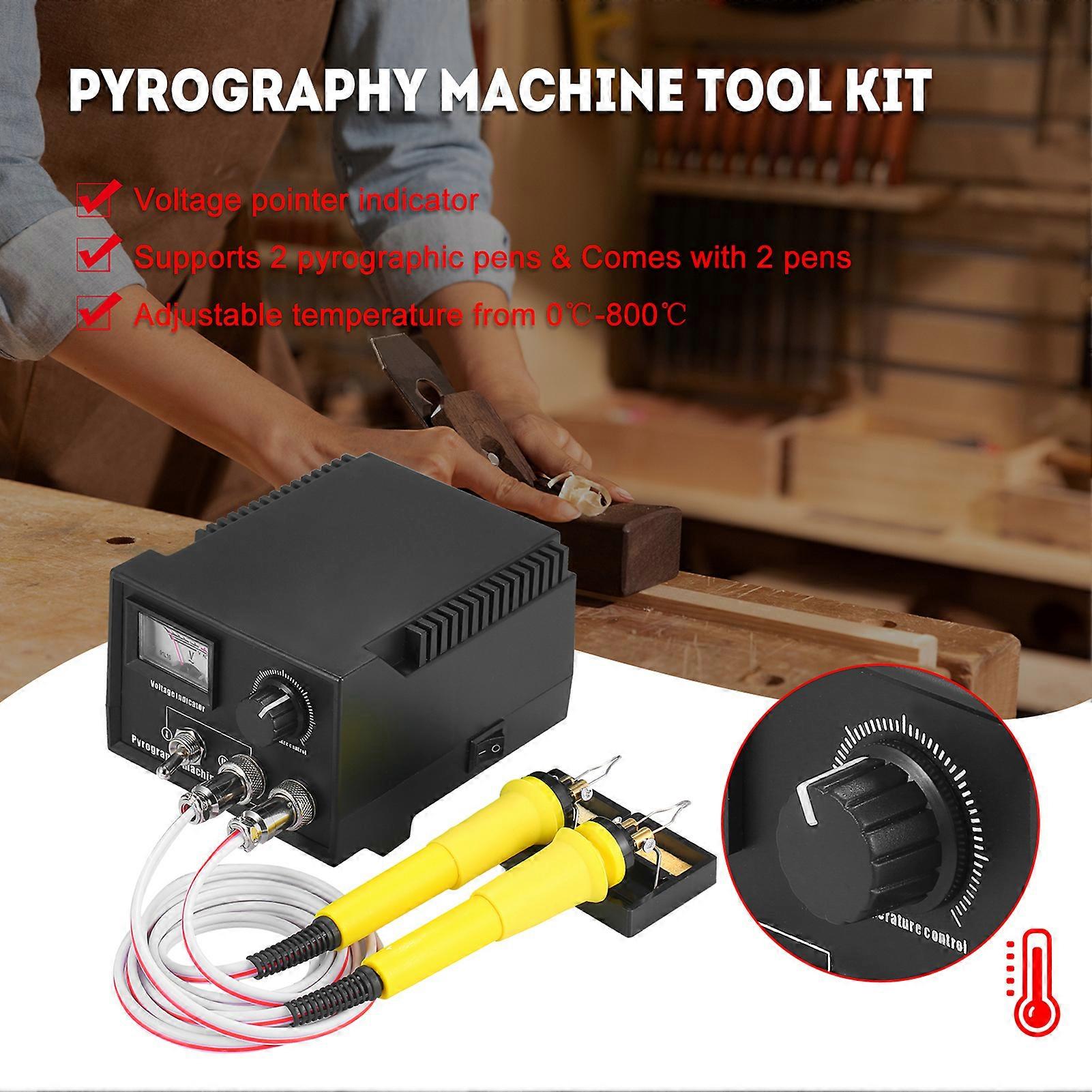 Kit de brûleur à bois 60W 110V 29PCS Pyrogravure réglable 0-800°C