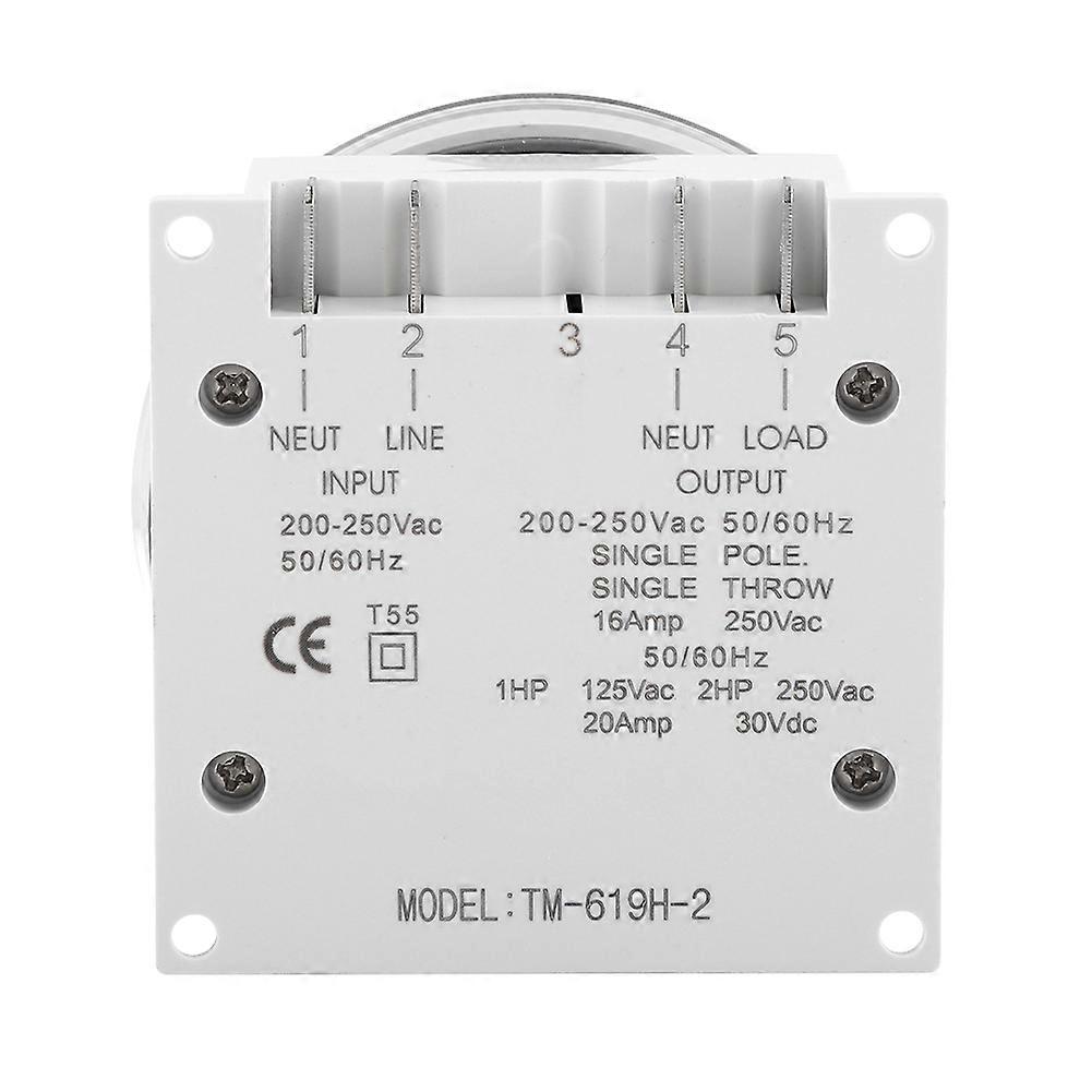 16A 7 Day Programmable Digital Timer TM-619H-2, 6x6x4 cm, 220V
