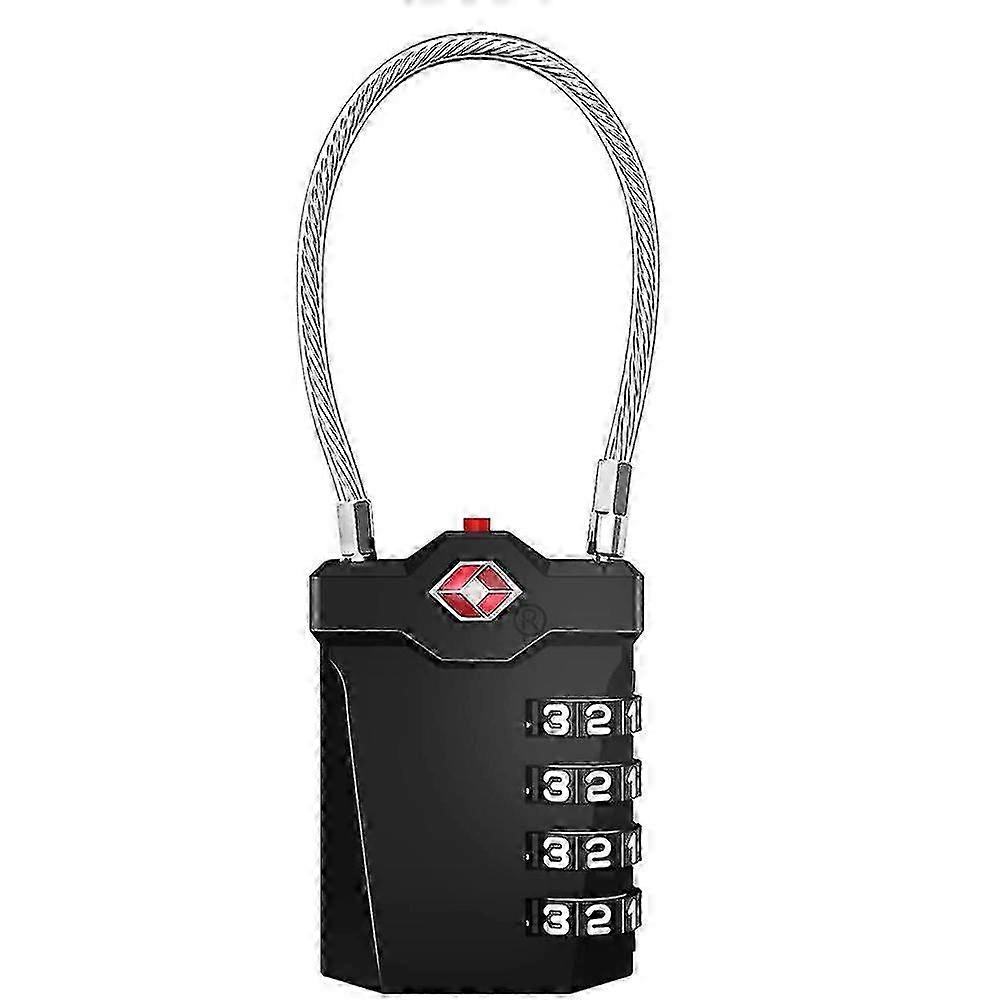 4-Digit Digital Luggage Lock with Unlock Alarm Display, Secure Travel Suitcase Code Lock