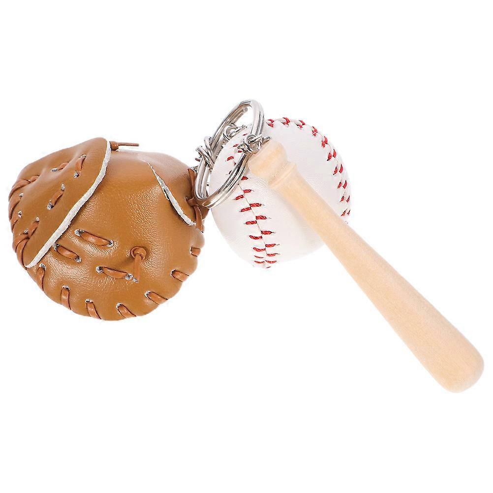 Baseball Key Chain Decorative 4Pcs Hanging Key Chains for Bag Decoration