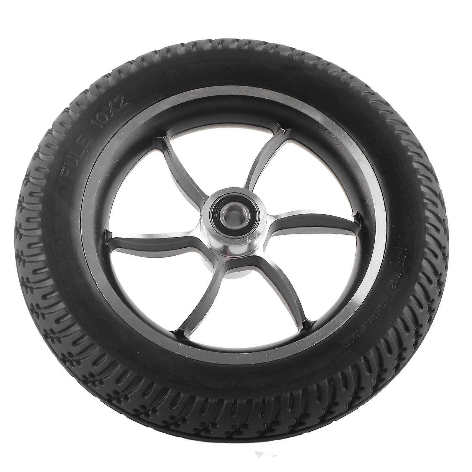 10in Solid Wheel Tyre Rubber Inflatable Caster for Electric Front Wheelchair 12mm 6001 Bearing