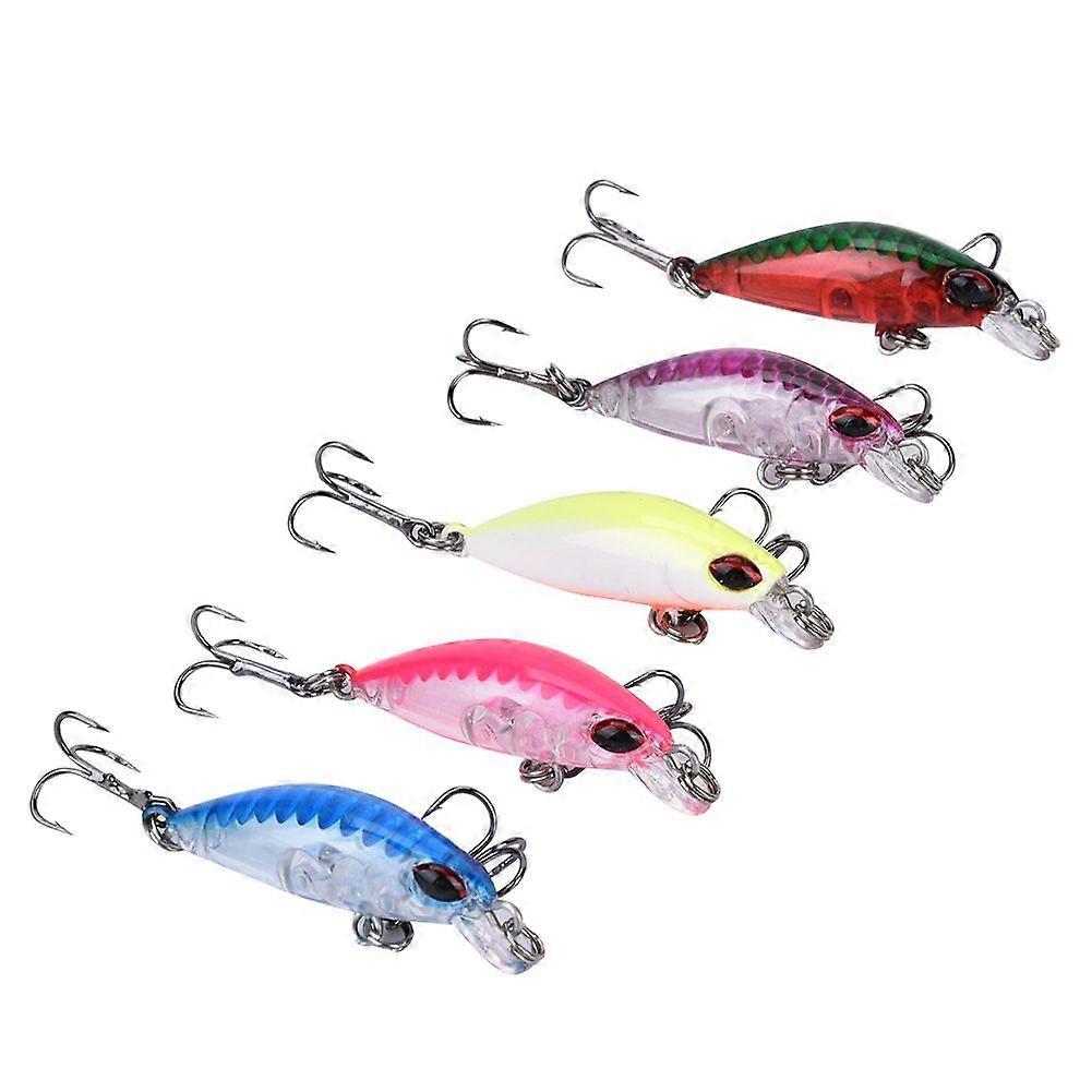 5PCS ABS Mini Minnow Lifelike Artificial Hard Bait Fishing Lures Fish Tackle Accessory