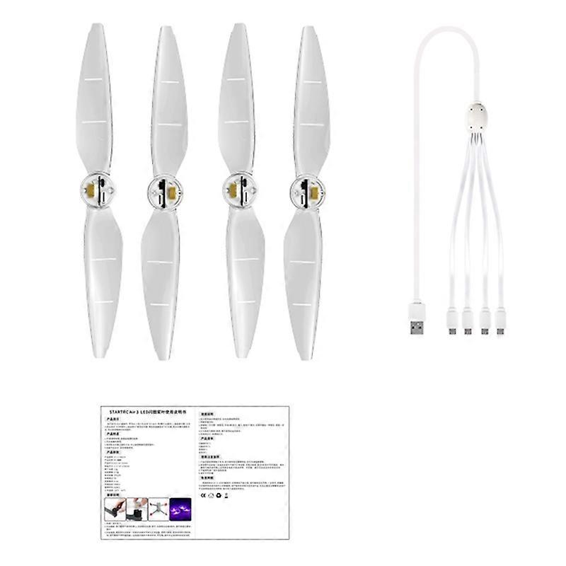 STARTRC 1130614 2 Pairs For DJI Air 3 PC Propellers Low-Noise LED Light RC Drone Blades Replacement