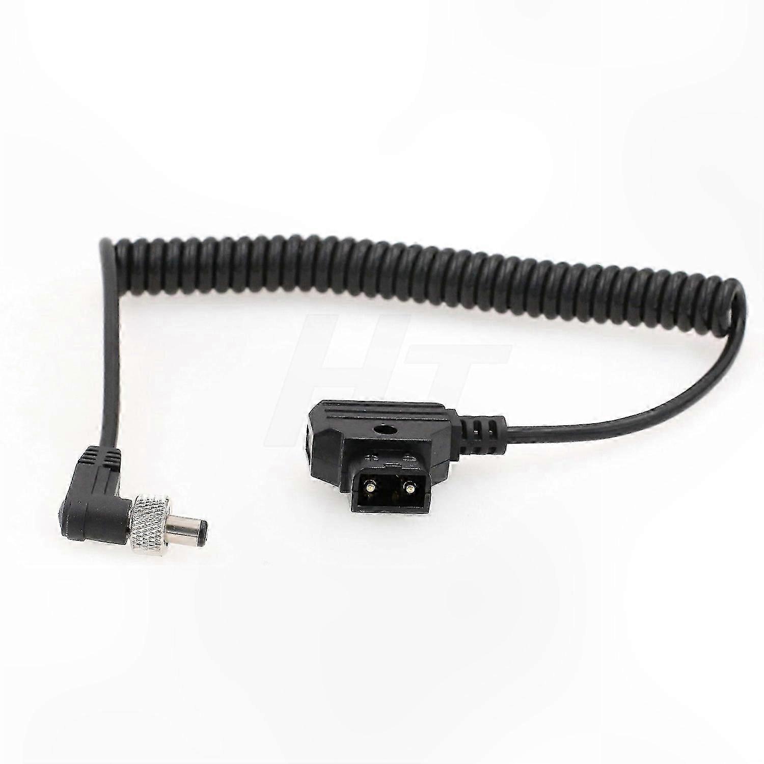 Coiled Power Cable D-tap to Locking DC for Monitor Recorder Adapter Connection