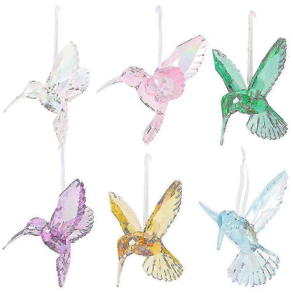 6件蜂鸟装饰品蜂鸟吊坠装饰蜂鸟装饰