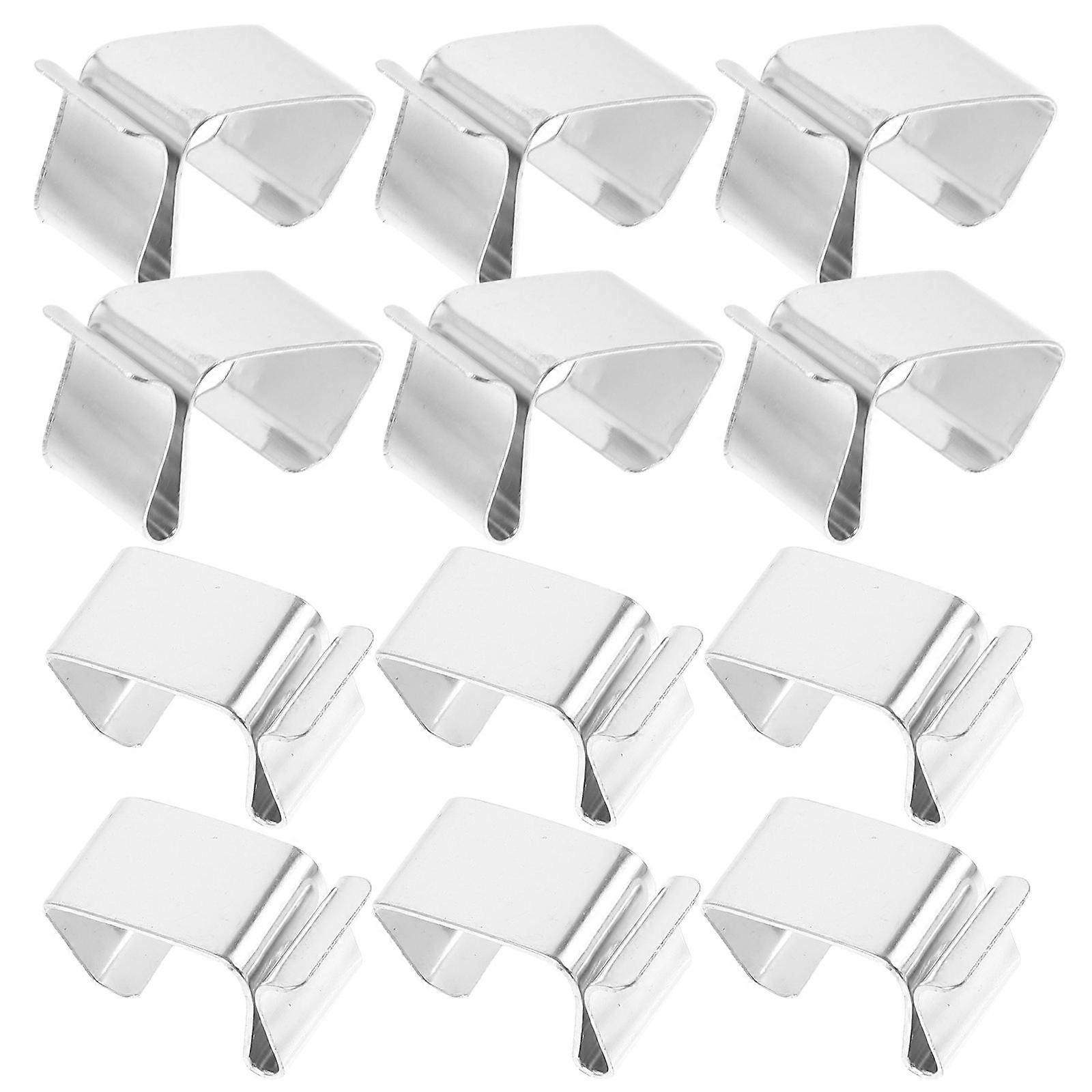 Silver Outdoor Light Clips for Christmas String Lights with 50Pcs Metal Hooks