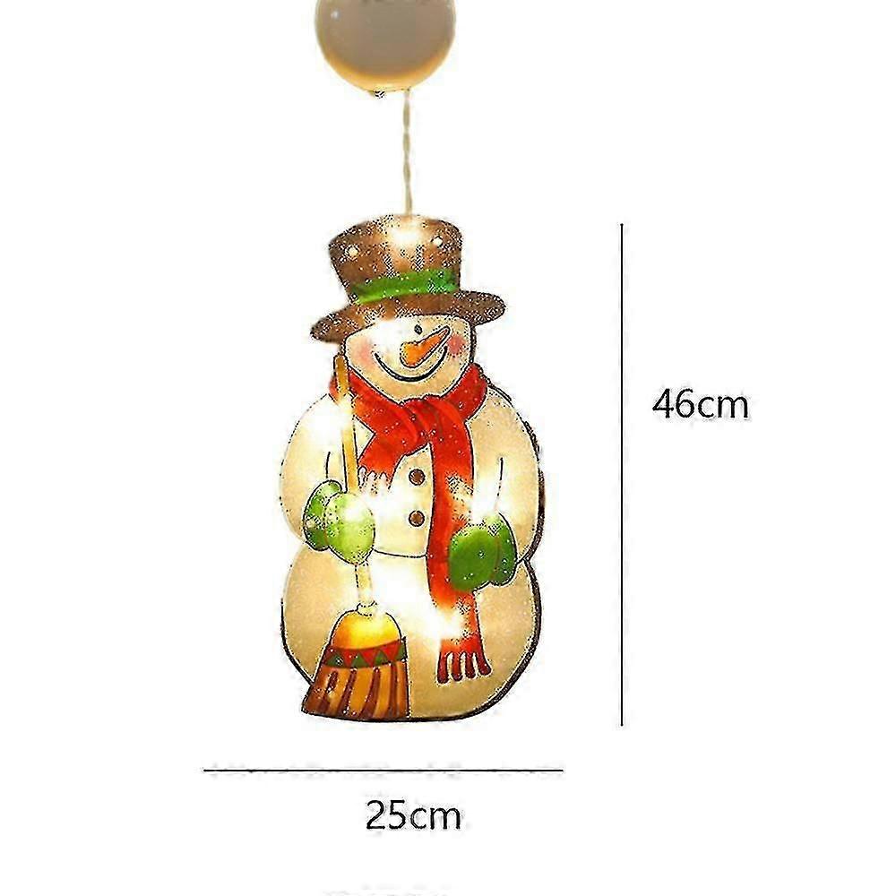 Christmas Window Decor Lights, Sucker Window Hanging Light String Christmas Party Decor Gift, Large