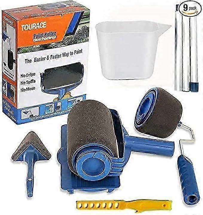 6PcsSet Paint Roller Kit with Sticks Quickly Decorate Runner Tool Painting Brush Set