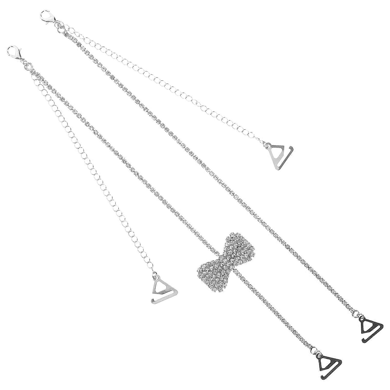 Bling Rhinestone Bra Straps for Women Bra Strap Replacement 2Pcs Pair