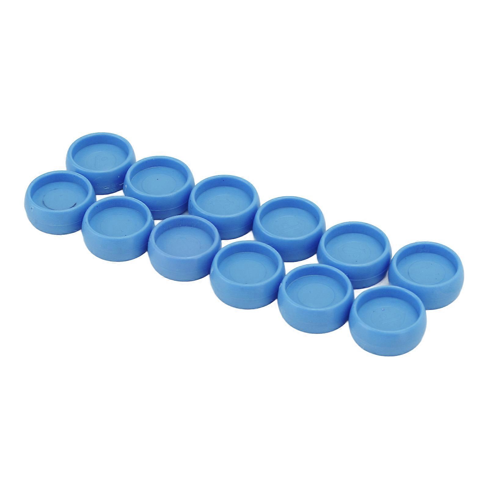 Lot de 12 anneaux de reliure en plastique de 10 mm, portables, à monter soi-même, type T, trou champignon, accessoires, anneau bleu clair