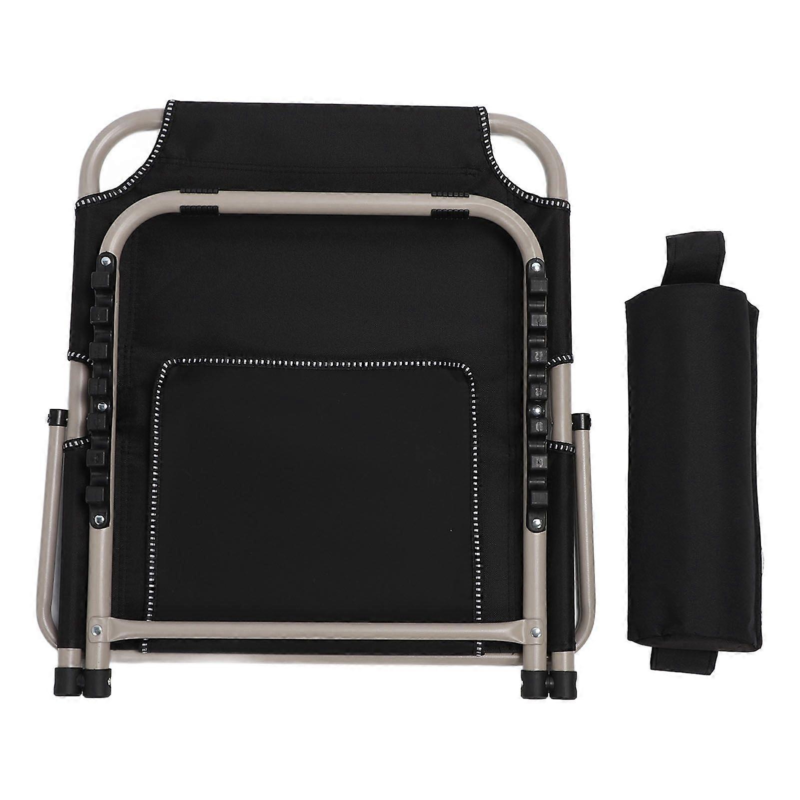 Lifting Bed Backrest Floor Chair with Head Pillow Folding Multifunctional 6 Degree Sit Up Backrest Floor Chair for Pregnant Women Black
