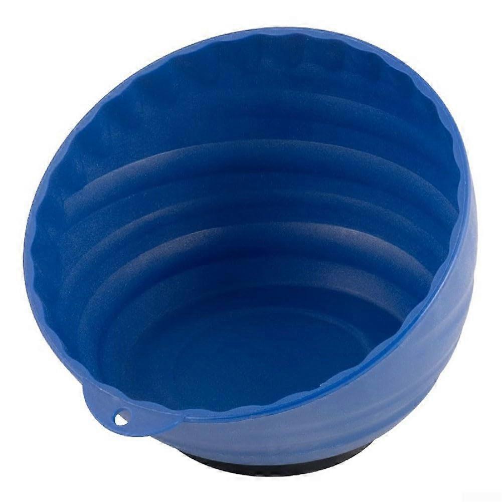 Functional Plastic Chalk Bowl with Magnet Base Blue Plastic Chalk Holder For Gyms Stadiums Workspaces