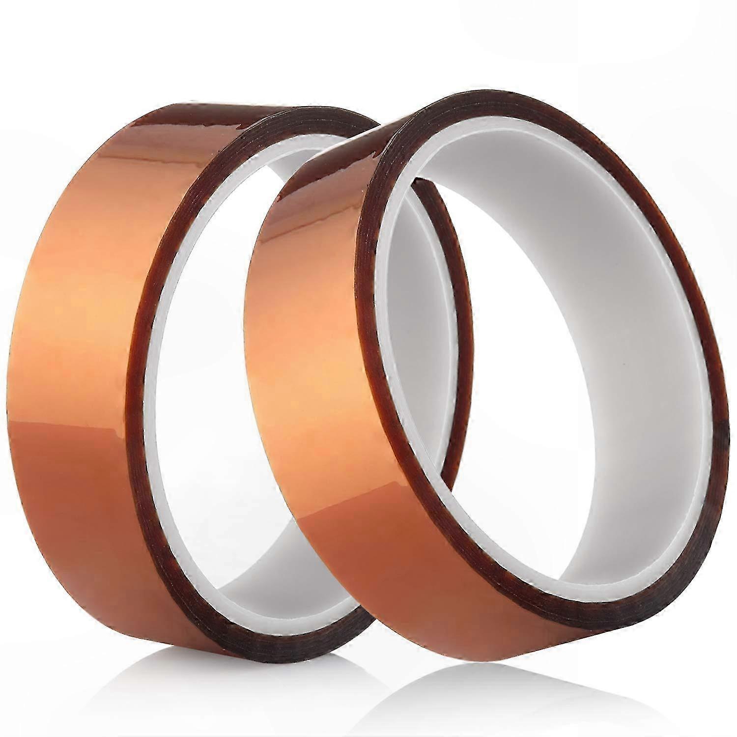 2 Rolls of 25mm Heat-Resistant PET Tape for Masking, Welding, and Electrical Applications