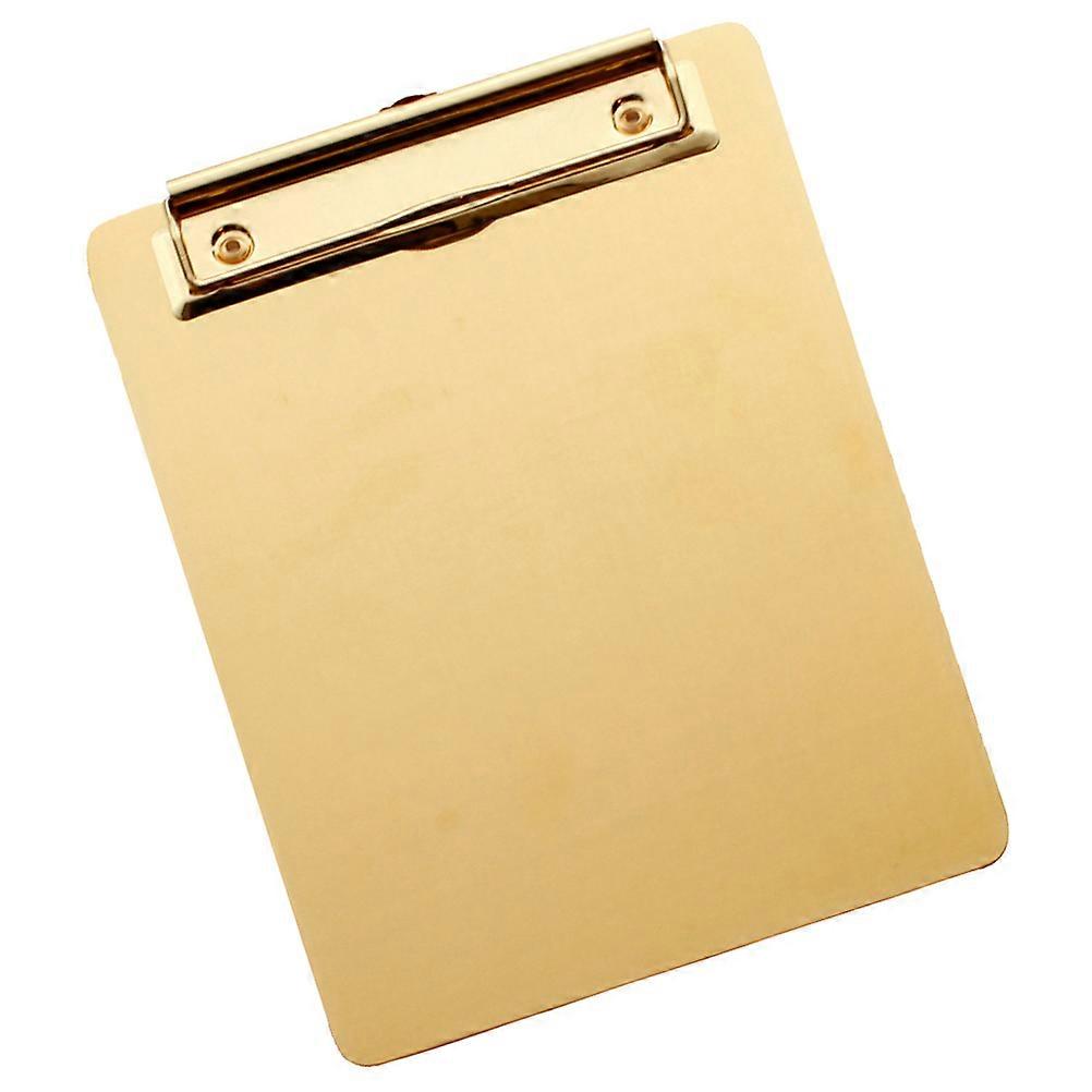 Writing Tablet Stainless Steel File Clipboard for Writing Use Golden