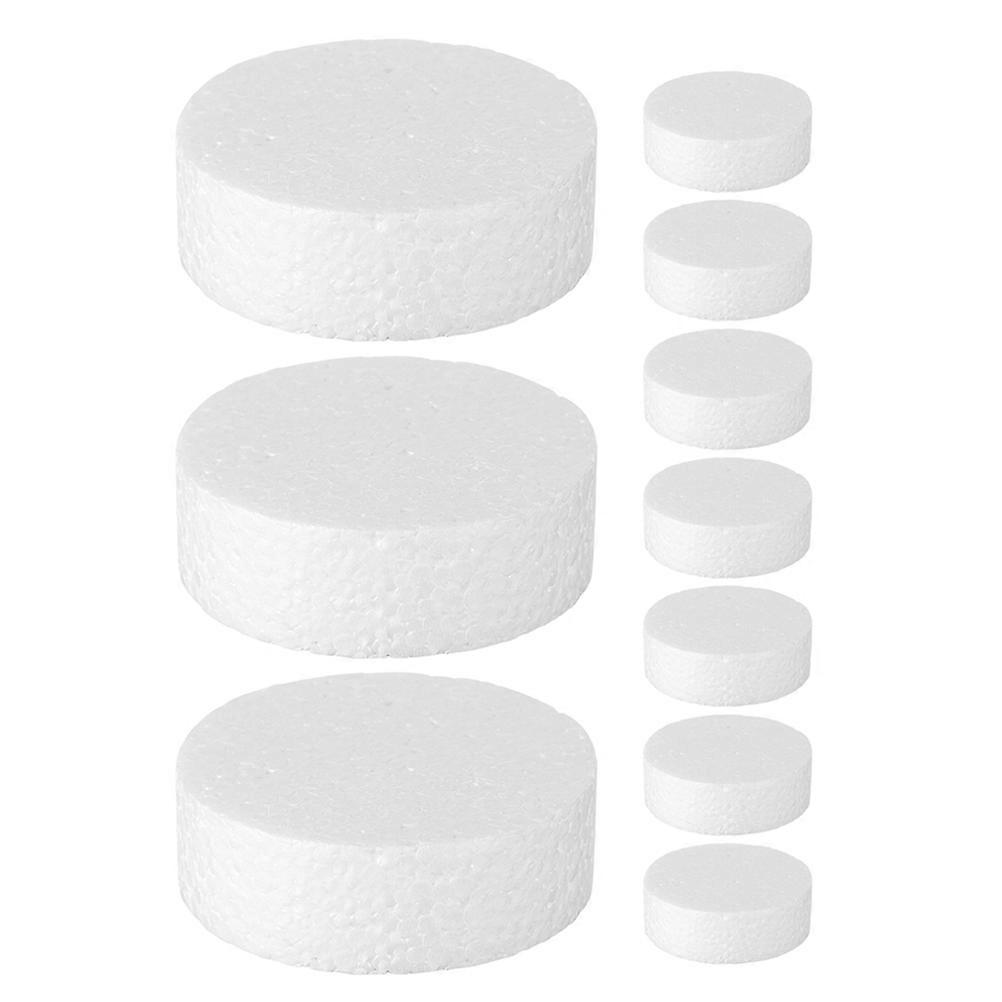 Round Cake Dummies White Foam Cylinder for Craft Use 40 Pieces