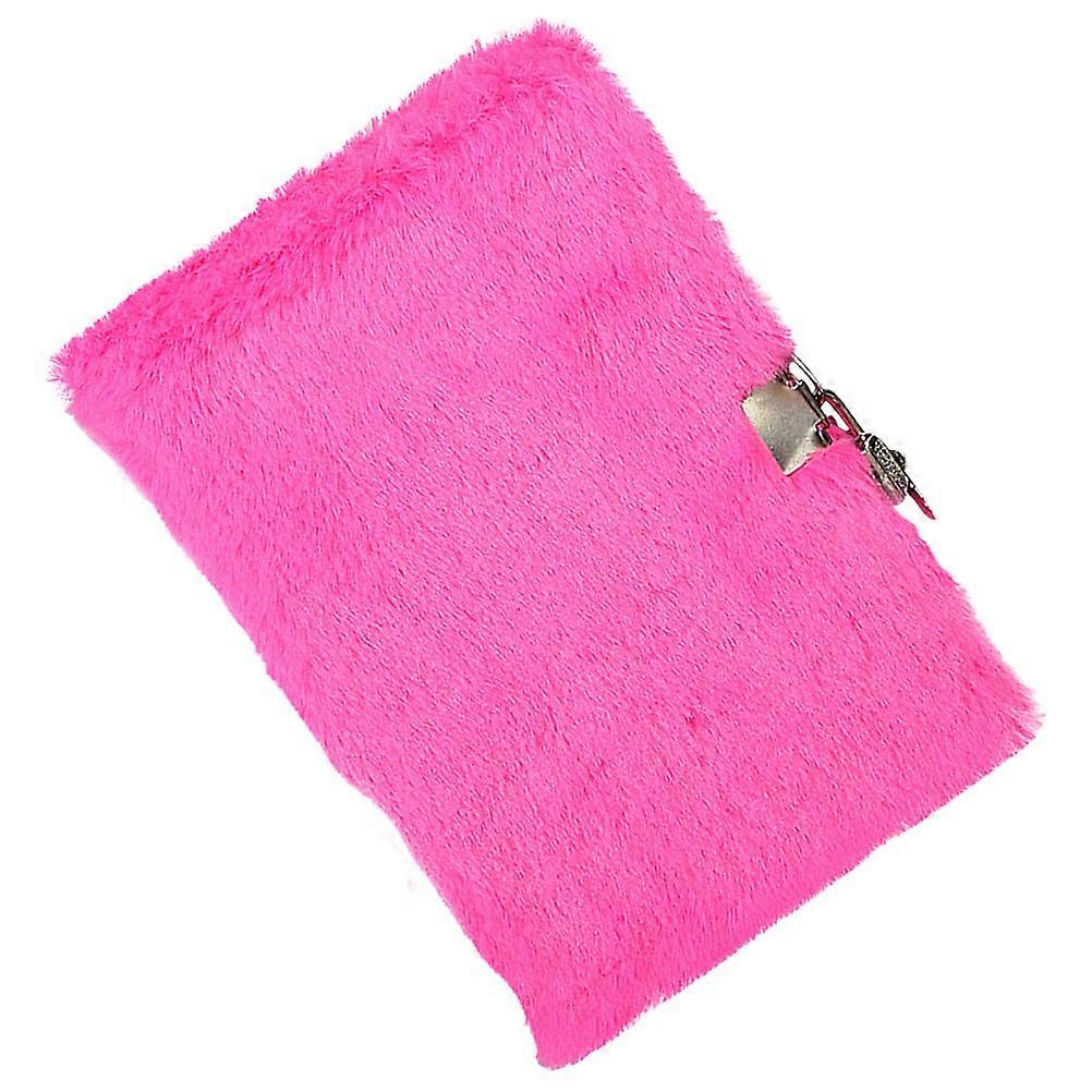 Decorative Plush Cover Journal for Girls Lockable Notebook 4Pcs
