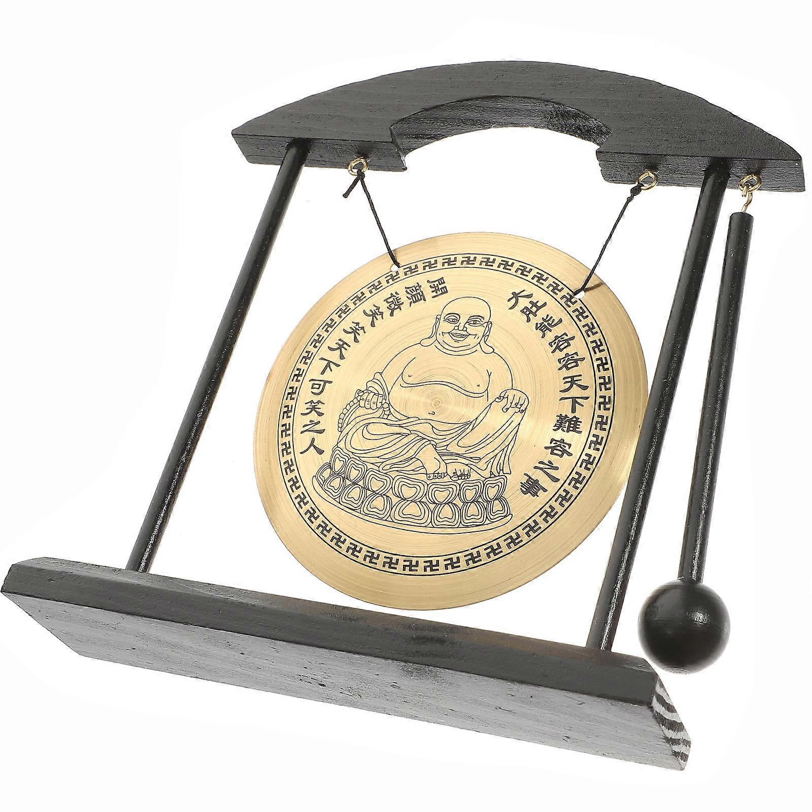 Delicate Vintage Gong Decor for Home Tabletop Use 2Pcs