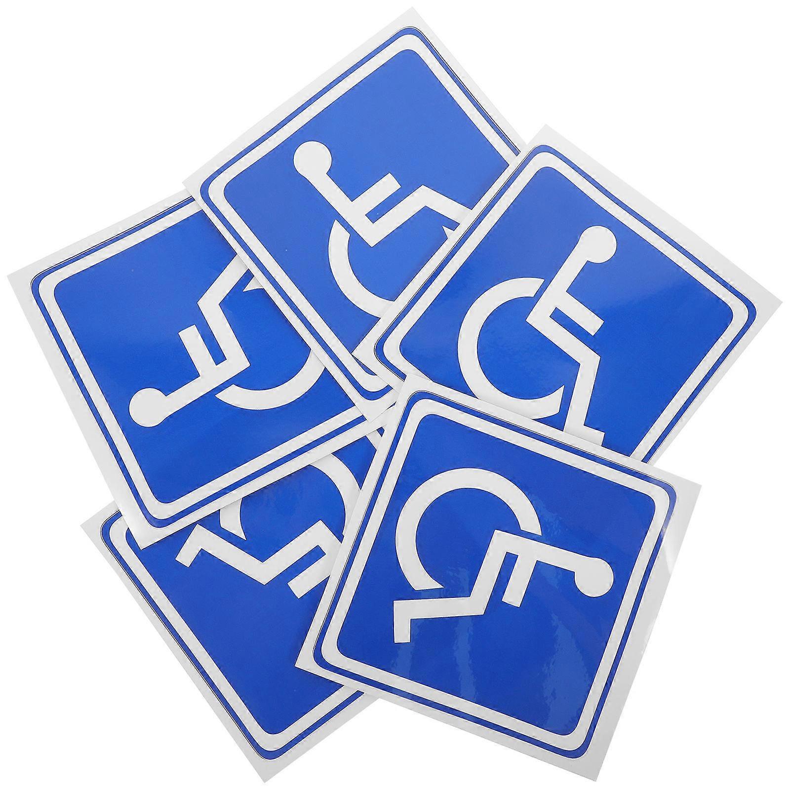 Disabled Wheelchair Sticker Decals Adhesive for Vehicle Use 15 Sheets