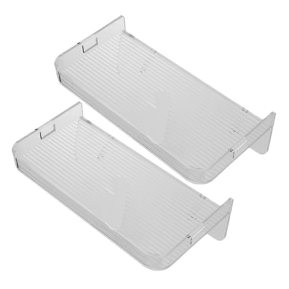 Clear Floating Shelves Wall Mounted Spice Rack for Kitchen 4Pcs Holder