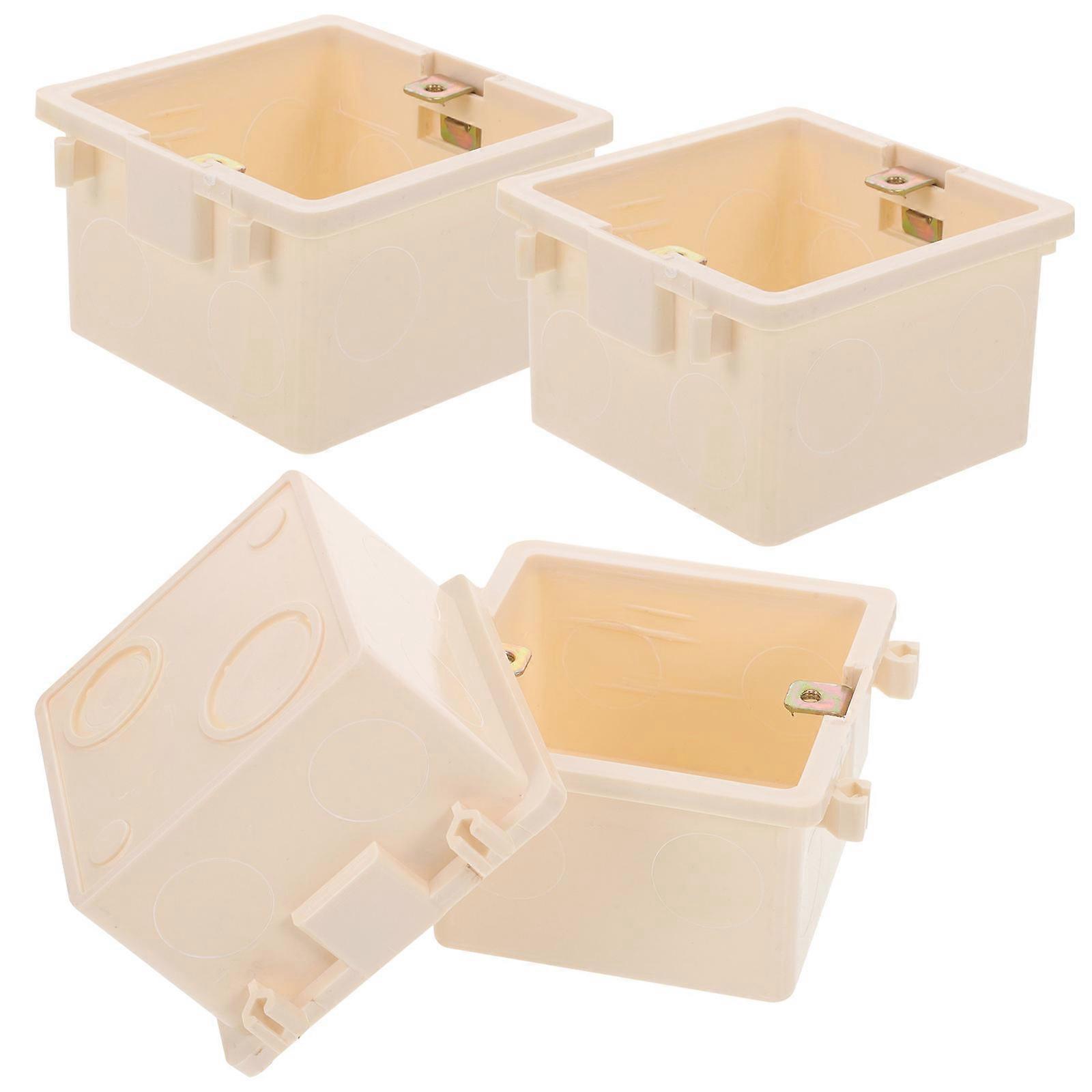 White Plastic Socket Mounting Box 12Pcs for Cable Management Purpose