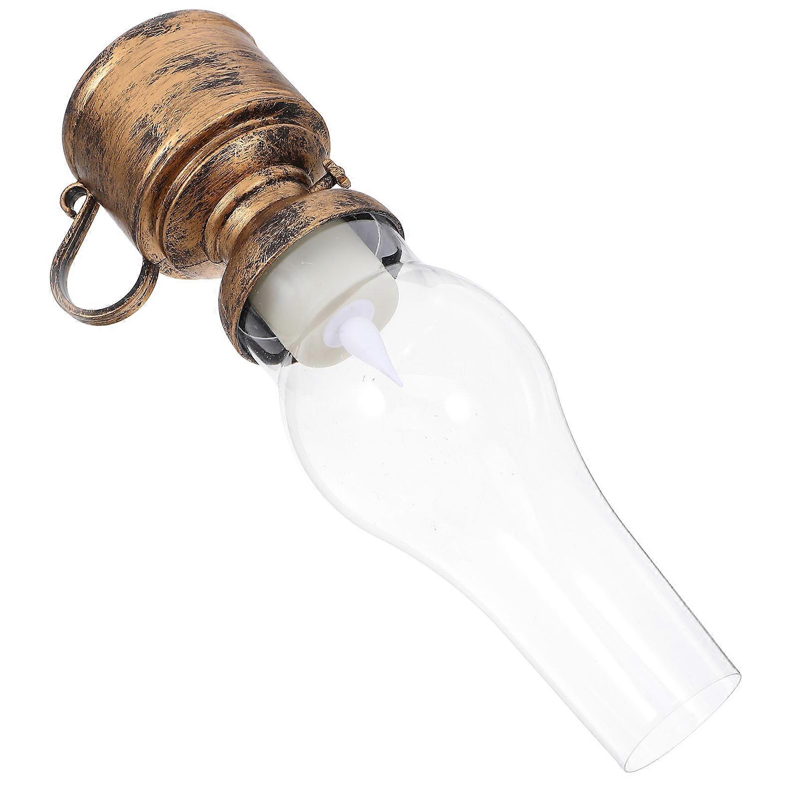 Decorative LED Kerosene Lamp Electronic 4Pcs Golden PP Candle Lights