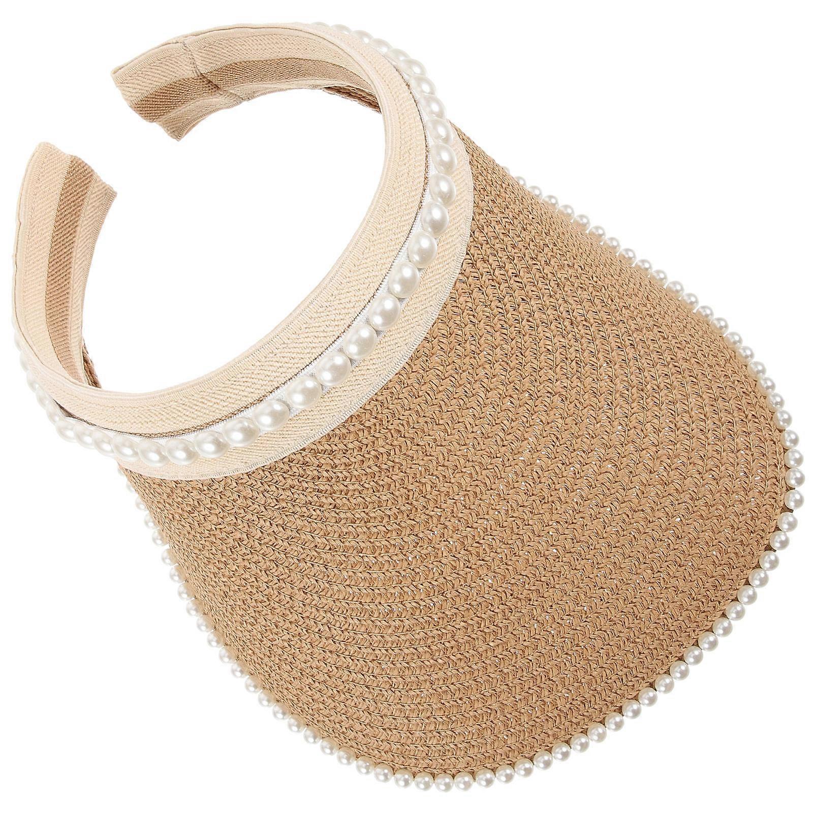 Sun Hat Women Beach Vacation Suitable Multi Functional Cap With Elastic Strap For Storage 1Pcs