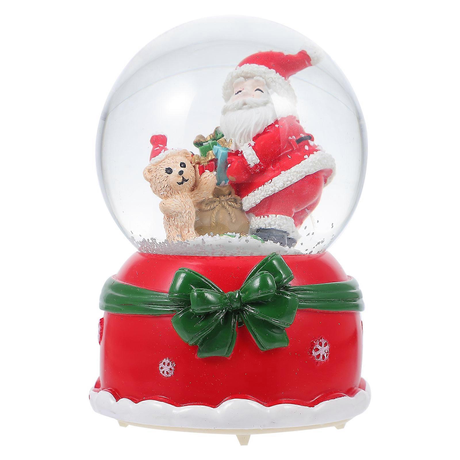 Creative Xmas Music Box Crystal Ball for Home Use 3Pcs Luminous Set
