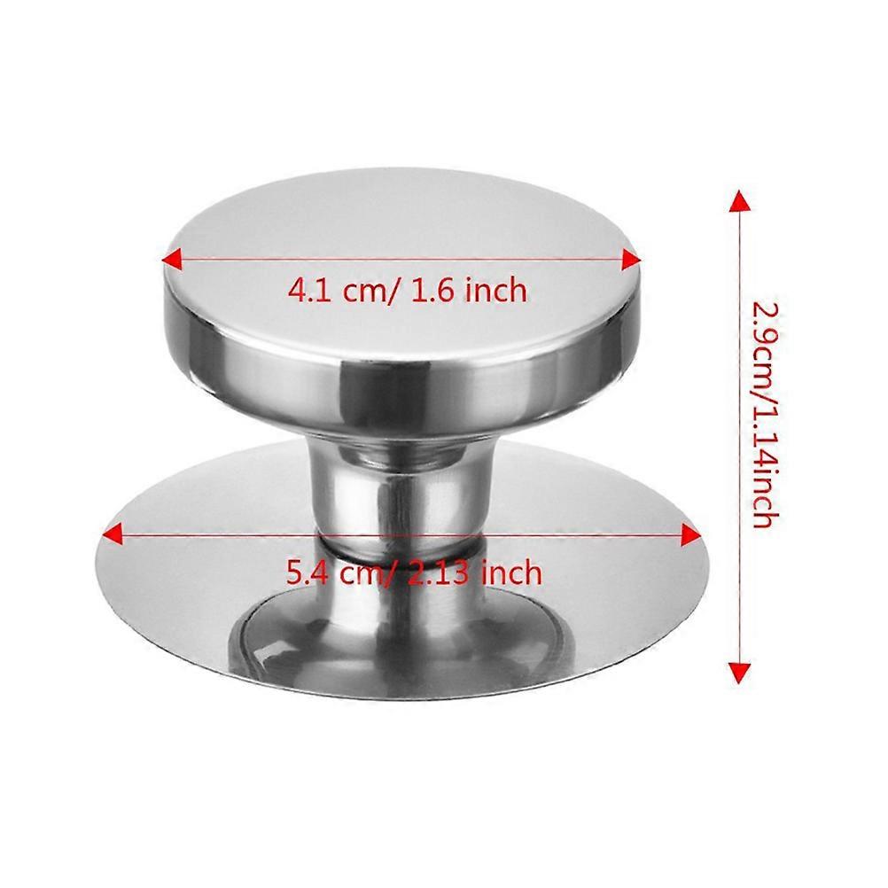 Pot Lid Handle Replacement Pot Knob for Kitchen Use 2Pcs Silver
