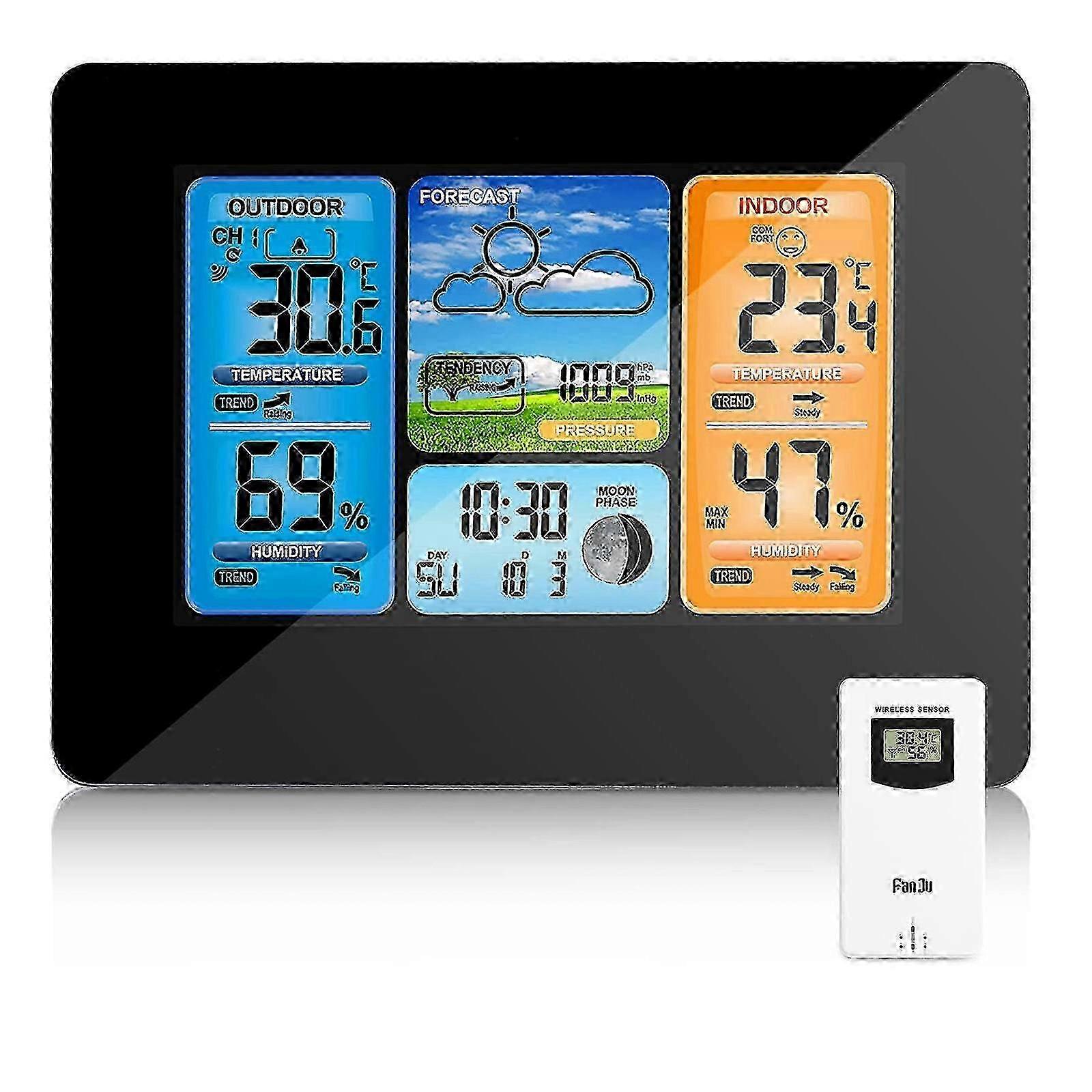 Wireless Weather Clock with Dynamic Symbols and Display