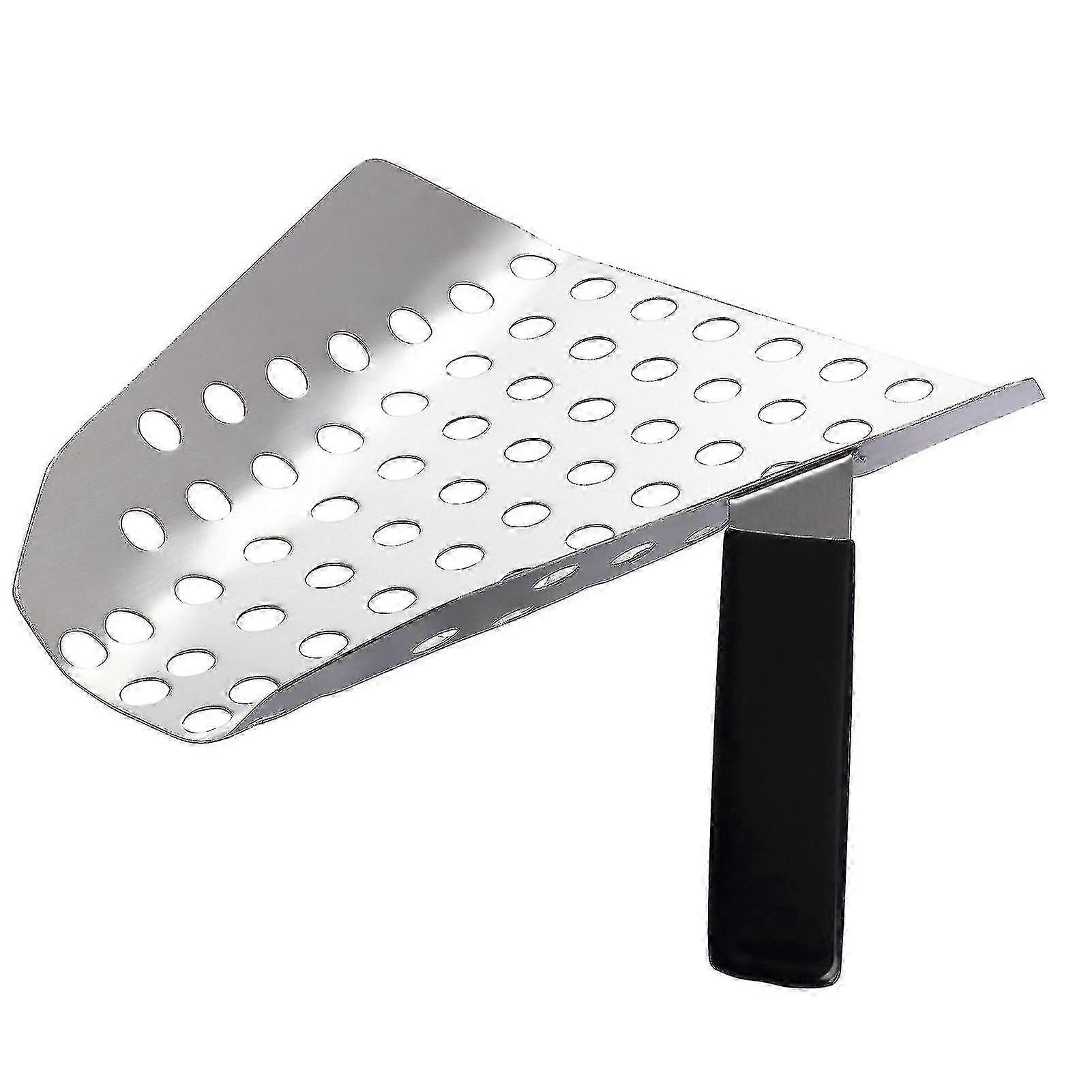 French Fries Shovel Multiple Holes Comfortable Single Handle Non-stick Time-saving Filter Residue Chips Shovel Kitchen Gadget Qinghai