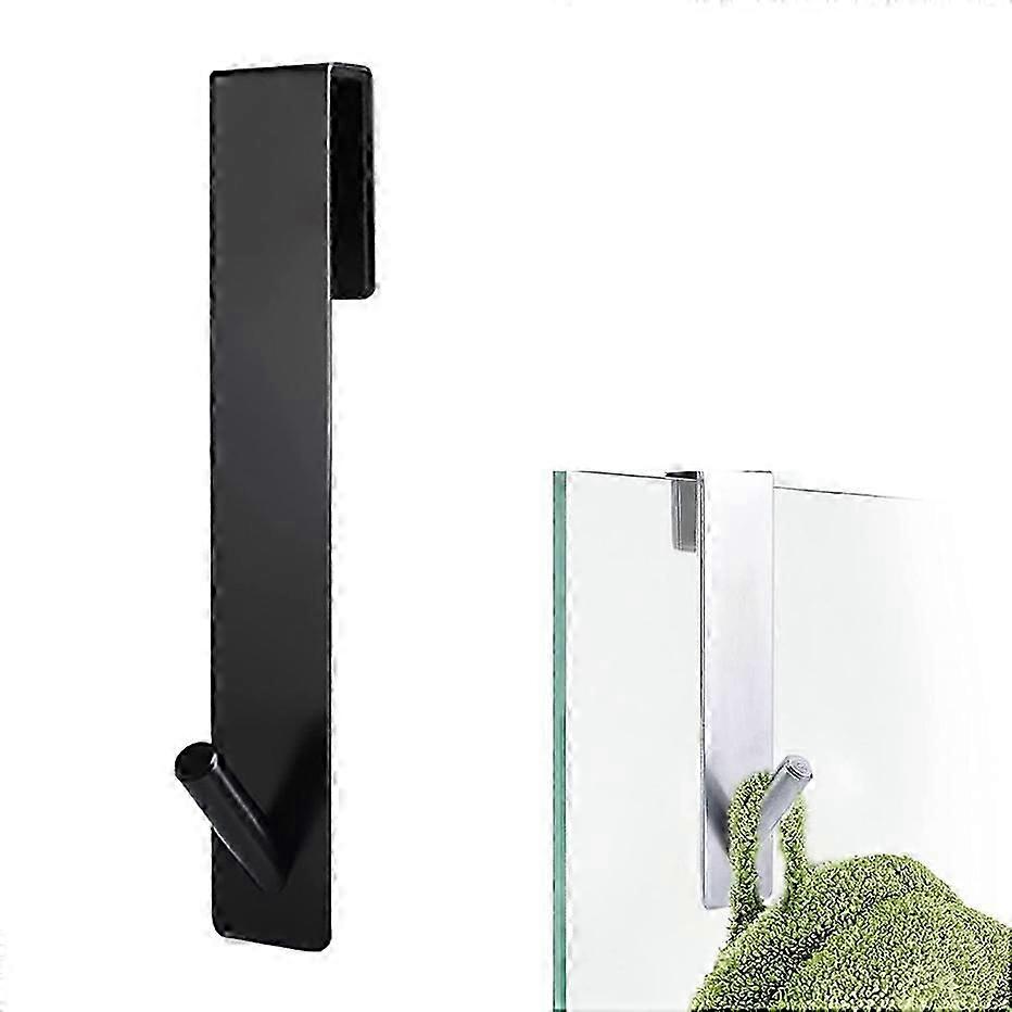 الحمام دش الباب هوك فوق الزجاج الباب دش منشفة رف الفولاذ المقاوم للصدأ حفر الحرة منشفة حامل شماعات