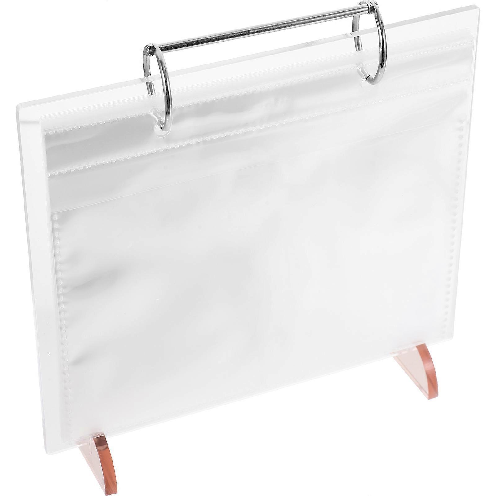 Transparent Acrylic Desktop Photo Album Stand for Display Use 5Pcs