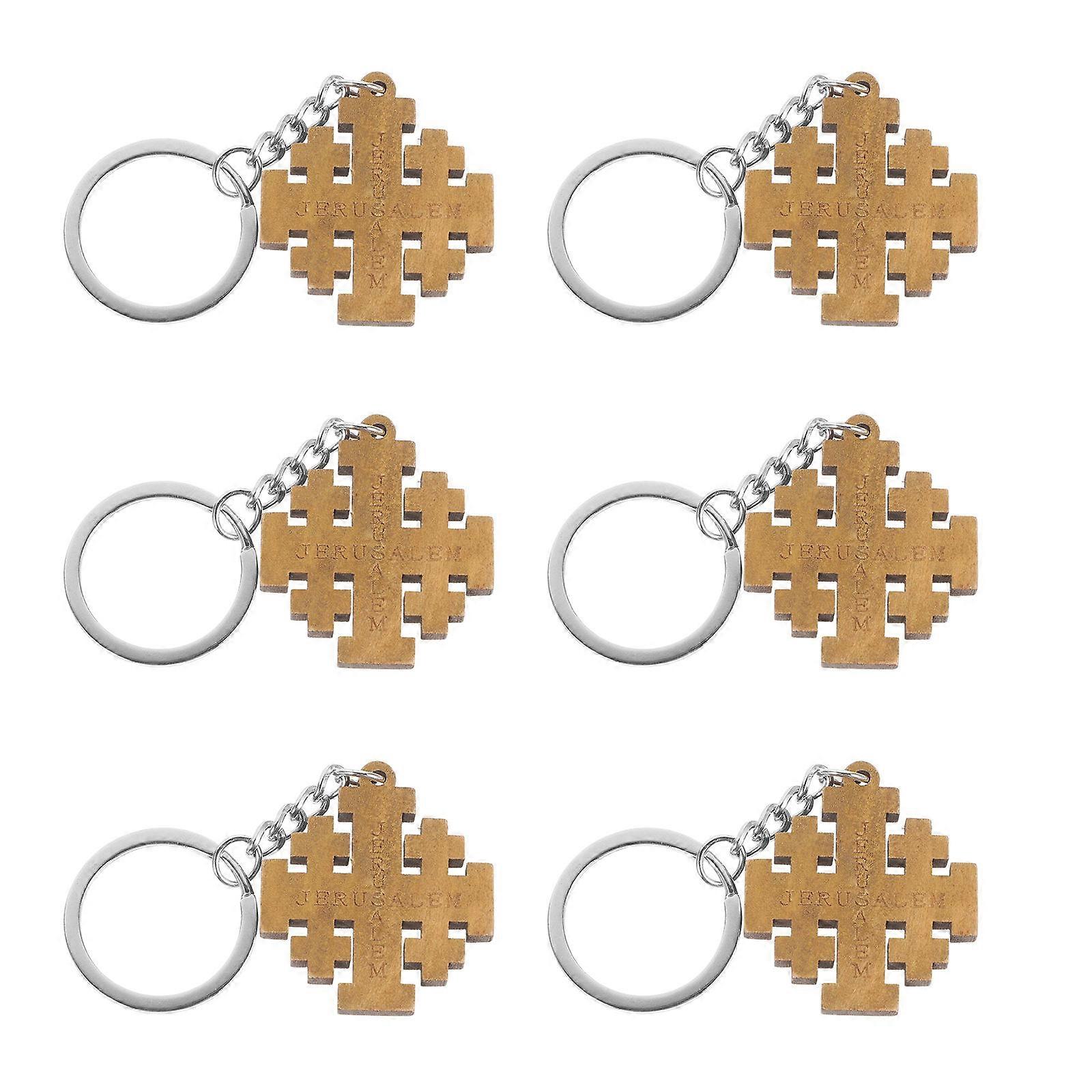 Decorative Cross Keychain For Backpacks Ideal For Gift Giving 24Pcs
