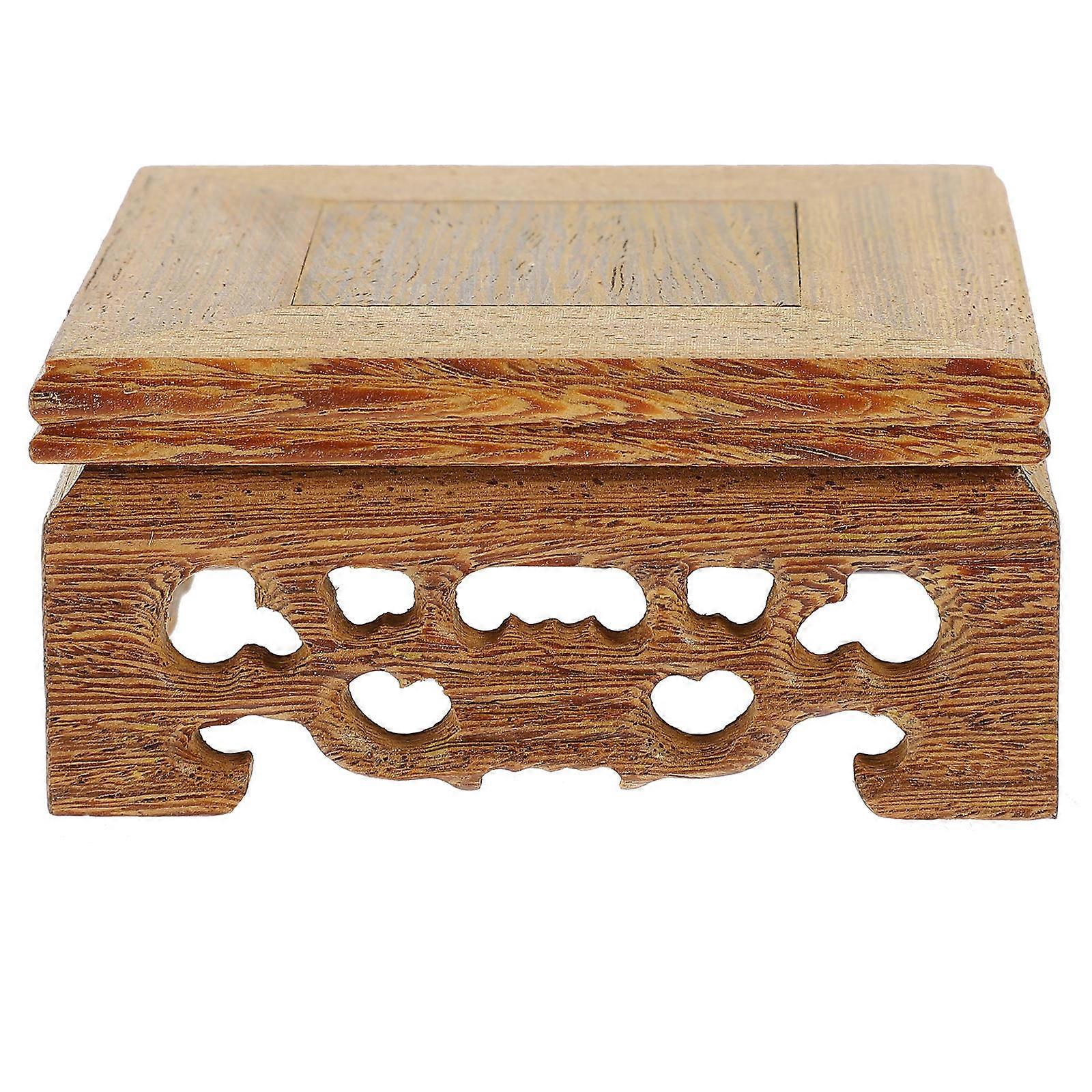Rustic Wood Display Base For Teapot And Flower Pot Designed For Various Occasions With 3Pcs