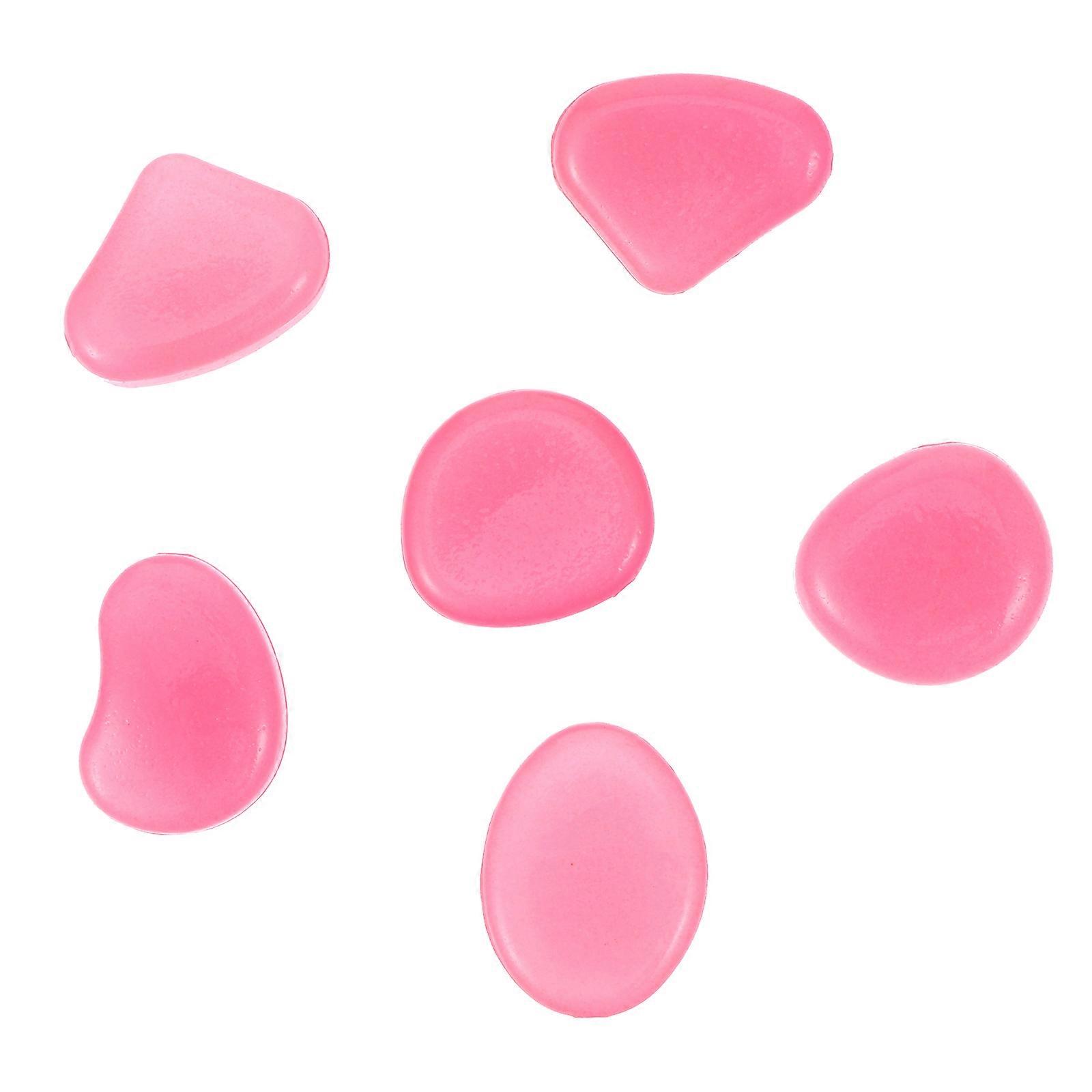Rosy Luminous Garden Pebbles for Decoration 200Pcs Glow in The