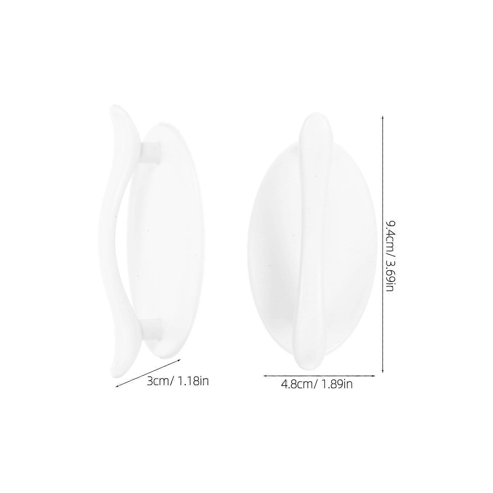 Self Adhesive Drawer Pulls Cabinet Handles for Opening 12Pcs White