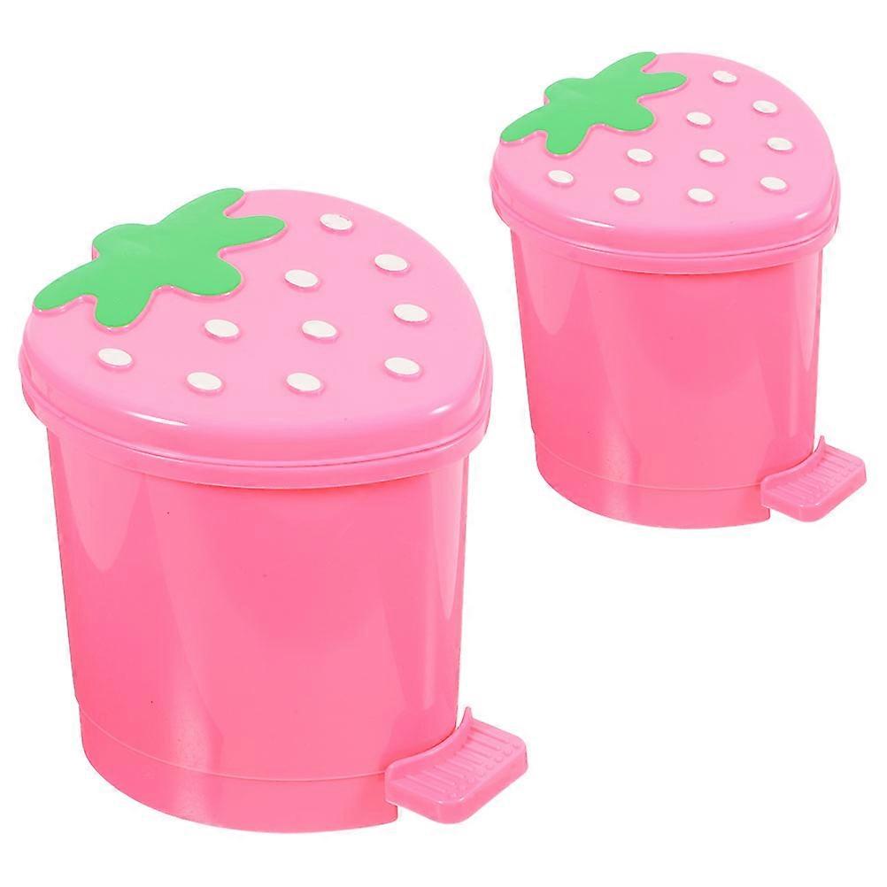 Convenient Wastebasket Cartoon Desktop Bin for Home Use 8Pcs Plastic
