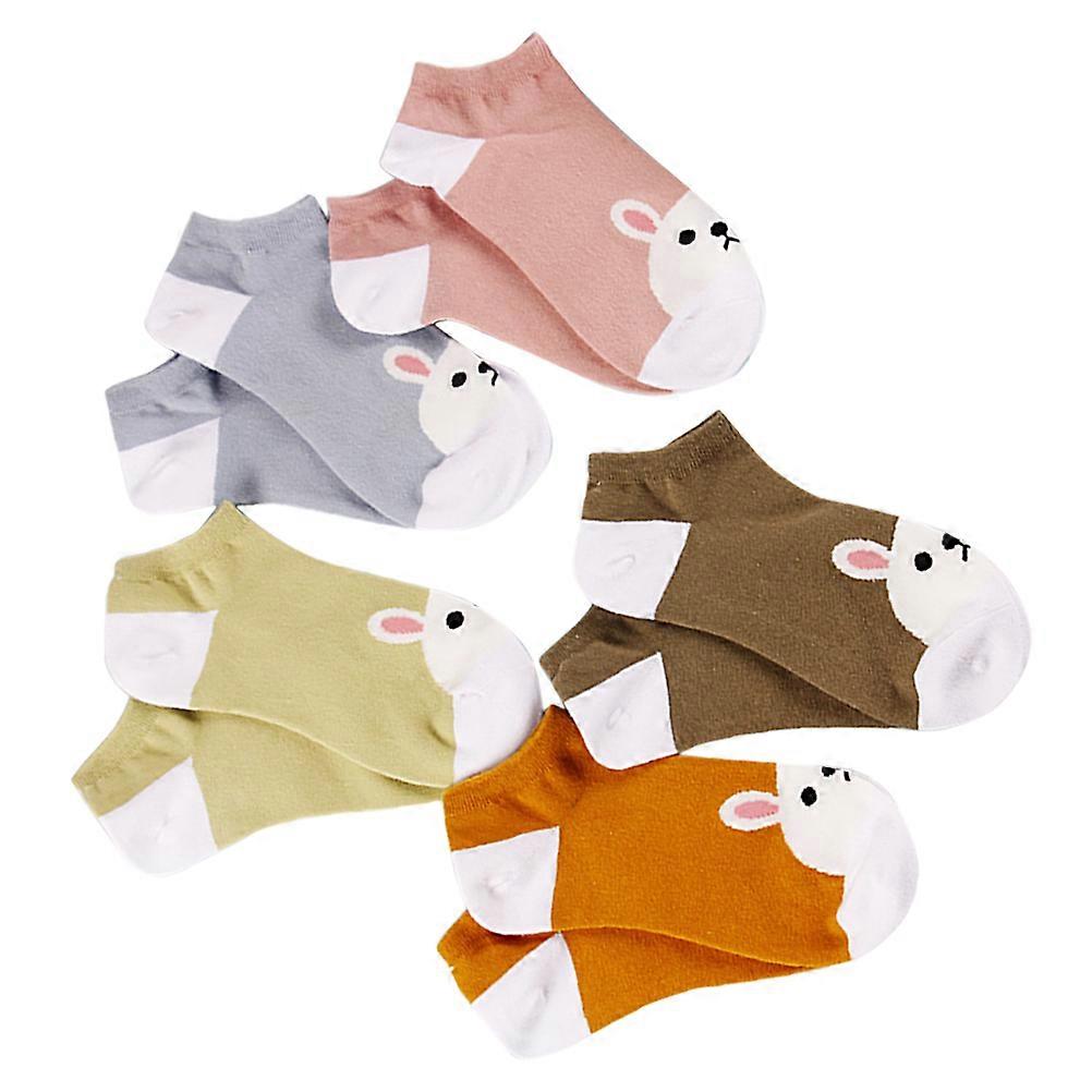 Adorable Socks Rabbit Ankle Socks for Women 15Pairs Creative Pattern