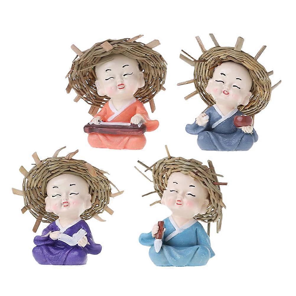 Car Dashboard Decorations Statue for Decor 12Pcs Resin Crafts