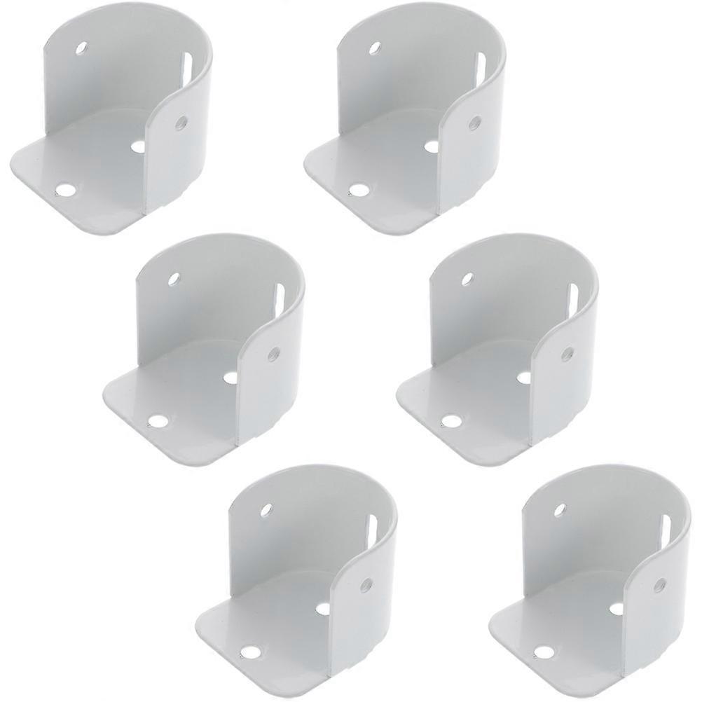 Closet Rod Holders 30 Pcs White U Shaped Easy Installation Support Ideal For Use In Closets Bathrooms And Windows