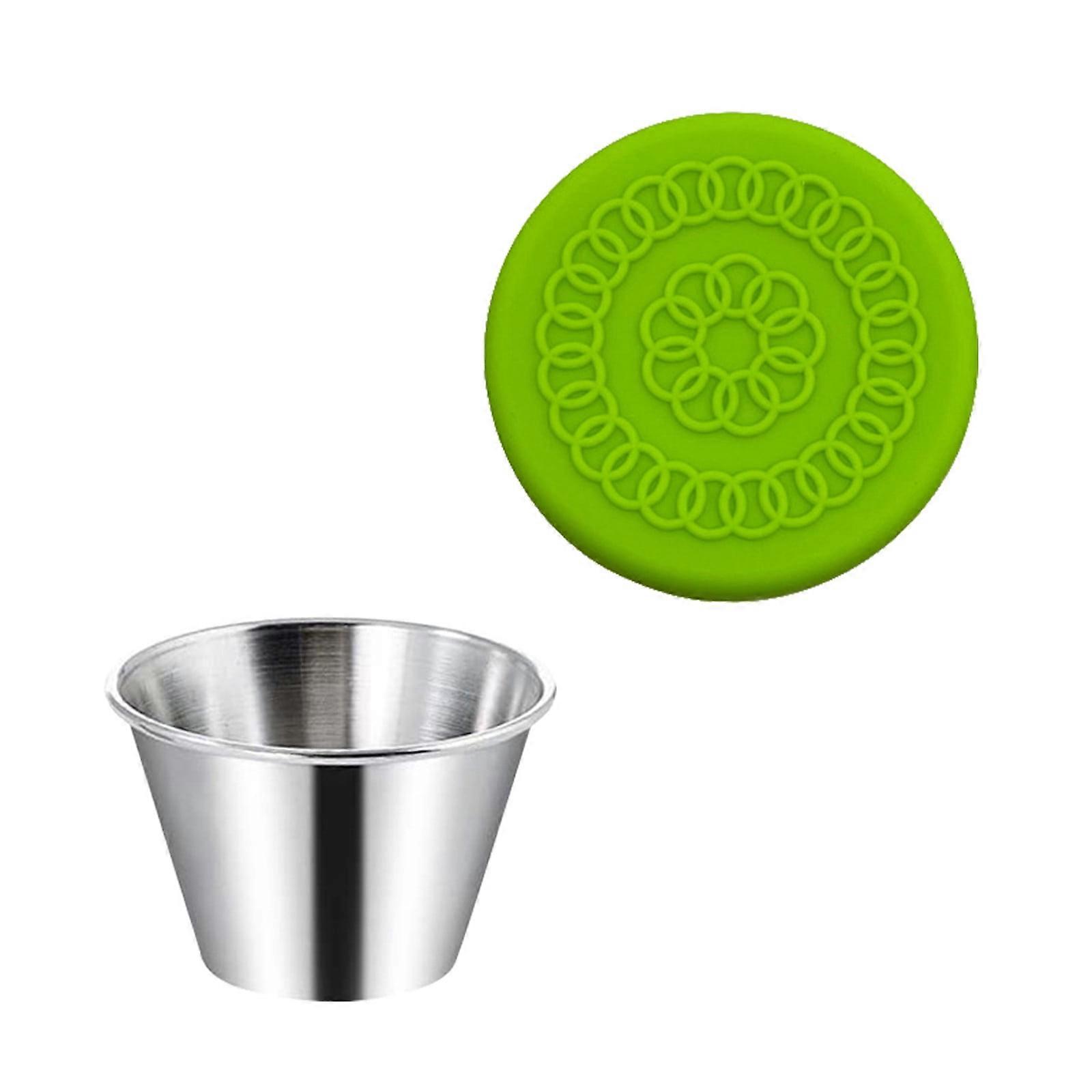 WRXMIJNHGSA Dressing Containers Small Condiment Containers With Lids Stainless Steel Condiment Cup Dipping Cups Container For Lunch Bento Box