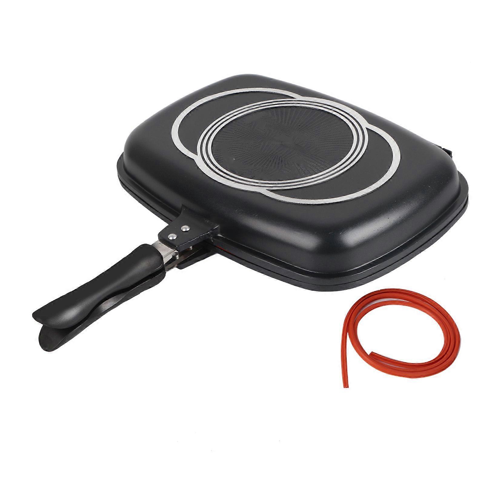 Frying Pan Flip Double Sided Non Stick Barbecue Cooking Tool Cookware Stove Anti Scalding Handle