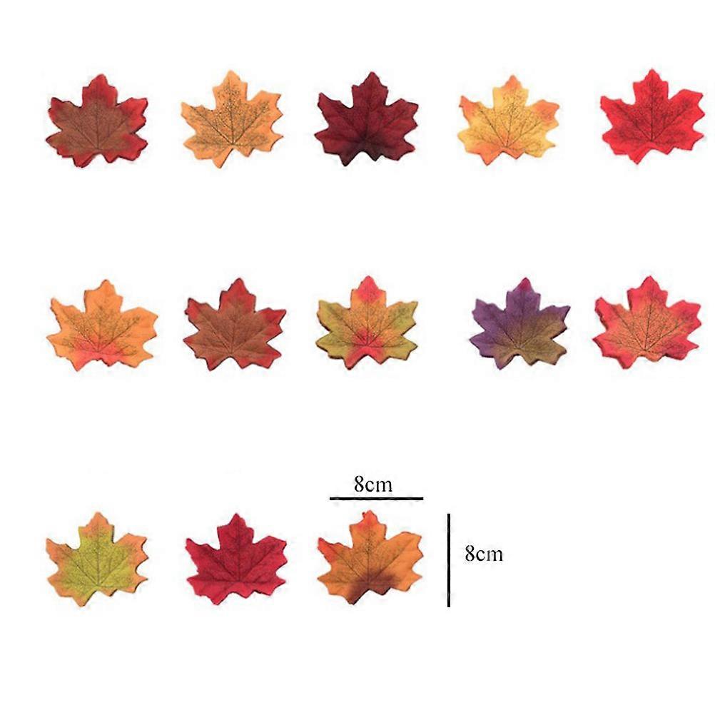 Autumn Leaf for Photo Props Maple Leaf Artificial Leaves for Decor 200Pcs